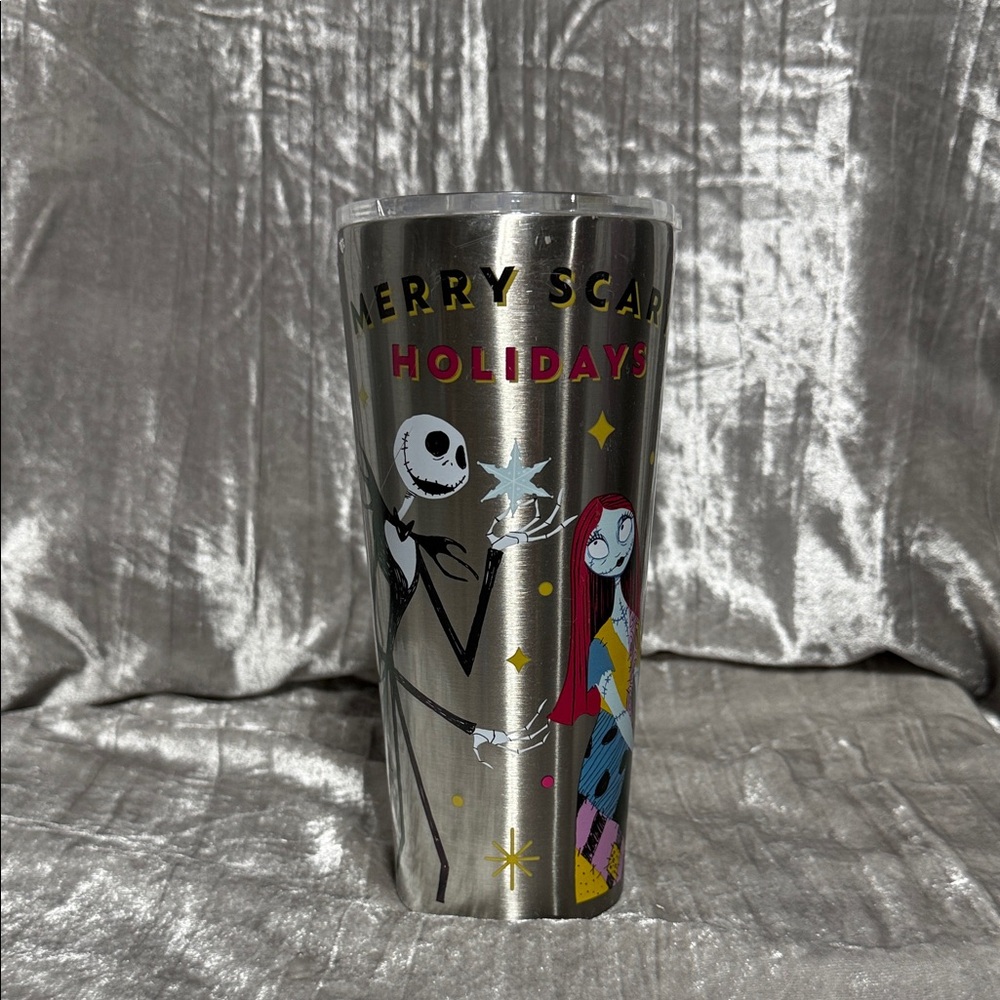 Nightmare before Christmas Silver Metal Tumbler